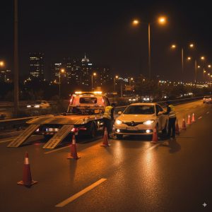 امداد شبانه‌روزی رنو در تهران با یدک‌کش و تجهیزات ایمنی